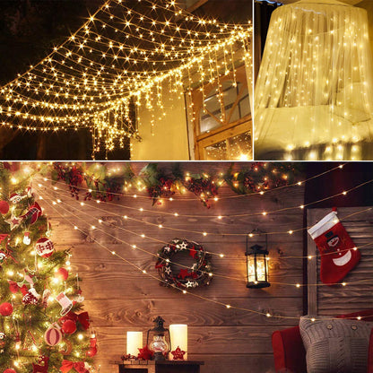 9.8 ft LED Curtain String Light | 300 LEDs, Remote, Multi-Mode, Holiday & Party Decor
