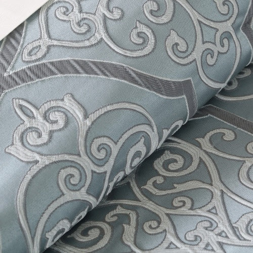Madison Park Lavine 12-Piece Blue King Comforter Set with Cotton Sheets