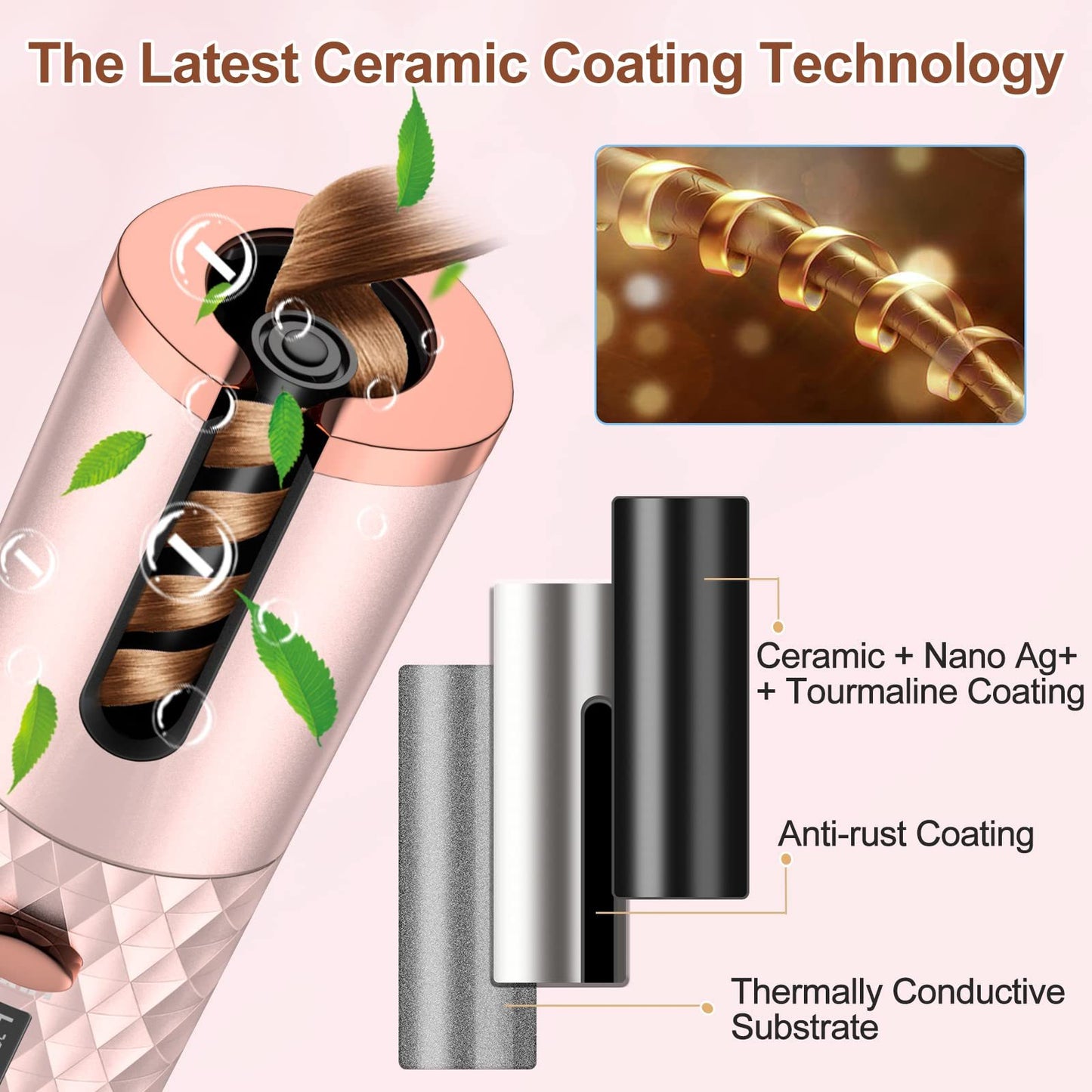 USB Rechargeable Automatic Curling Iron