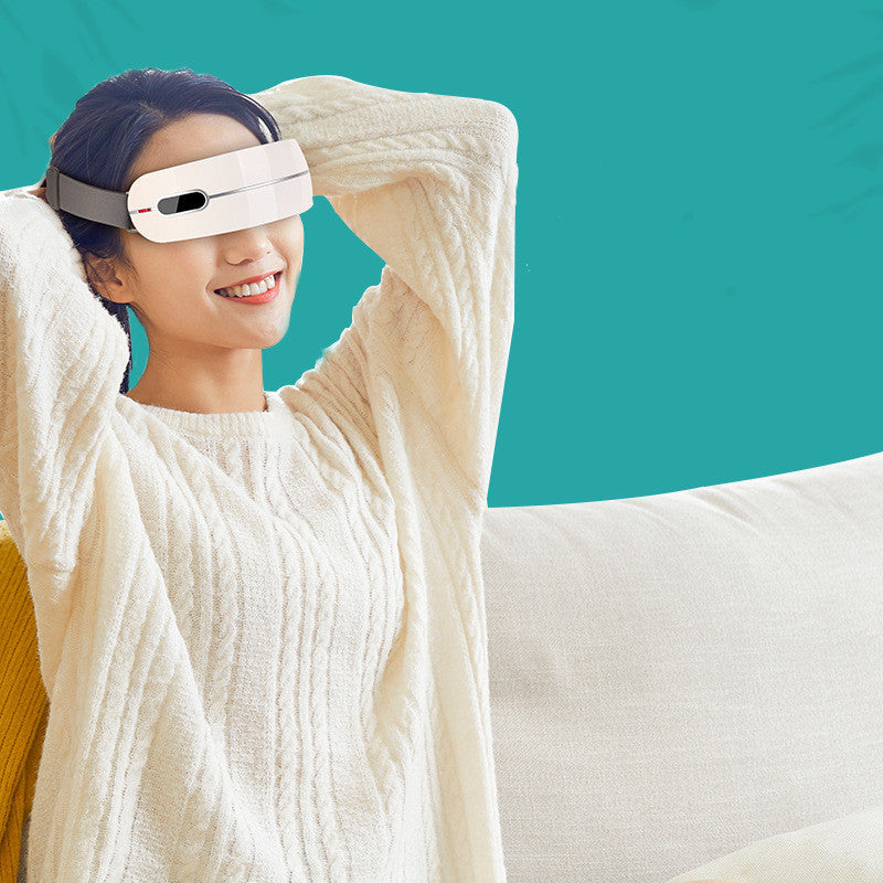 Bluetooth Eye Massager | Vibrating Hot Compress Airbag Kneading Sleep Aid & Eye Care Device