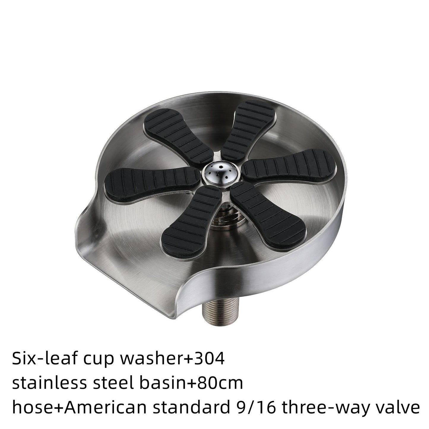 Stainless Steel Cup Washer for Sink | Press Faucet Glass Rinser for Home & Bar