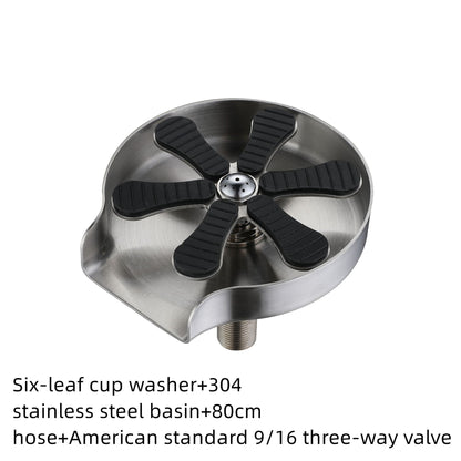 Stainless Steel Cup Washer for Sink | Press Faucet Glass Rinser for Home & Bar