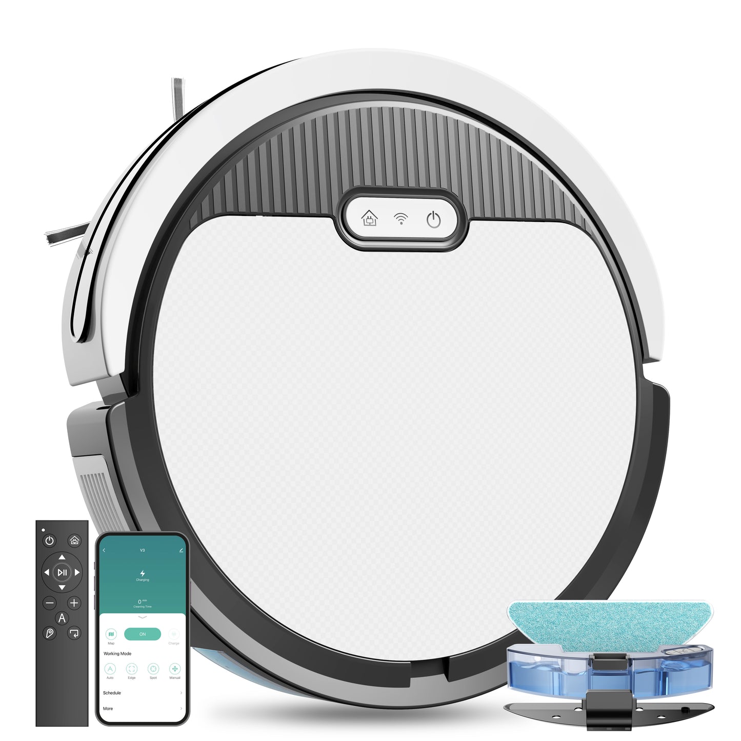 3-in-1 Robot Vacuum & Mop | 5000Pa Suction for Pet Hair & Hard Floors