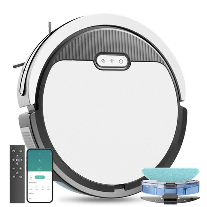 3-in-1 Robot Vacuum & Mop | 5000Pa Suction for Pet Hair & Hard Floors