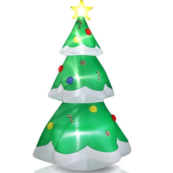6.9FT Inflatable Christmas Tree | Lighted Holiday Yard Decoration with LED Lights