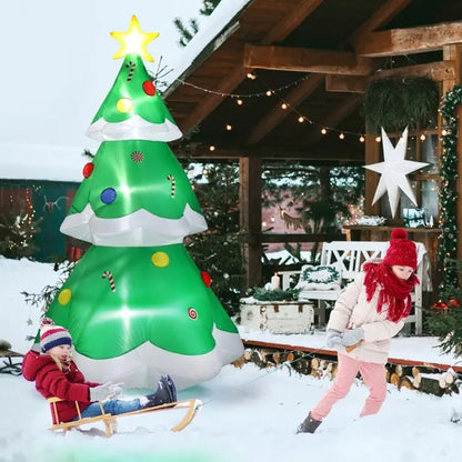 6.9FT Inflatable Christmas Tree | Lighted Holiday Yard Decoration with LED Lights