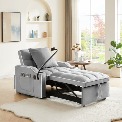 Single-Seat Convertible Chair Bed | Lounger, Sleeper, and Recliner
