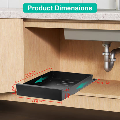 Pull-Out Cabinet Organizer | Slide-Out Storage Drawer for Kitchen & Bathroom